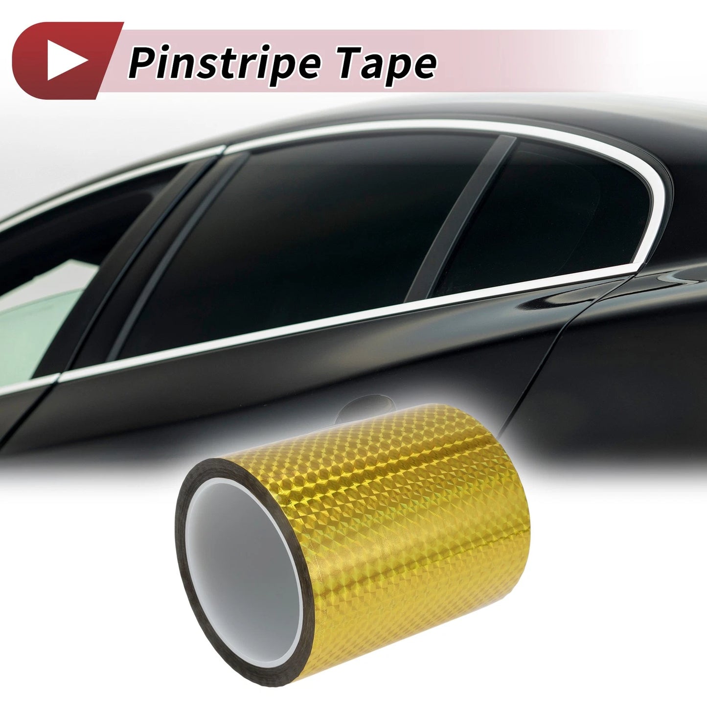Pinstripe Tape 120mmx50m for Car, Motorcycle and Boat Laser Gold Tone