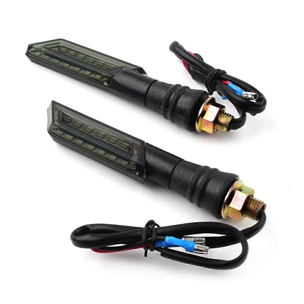 2 x Universal Motorcycle 12V LED Turn Signal Indicators for Various Models
