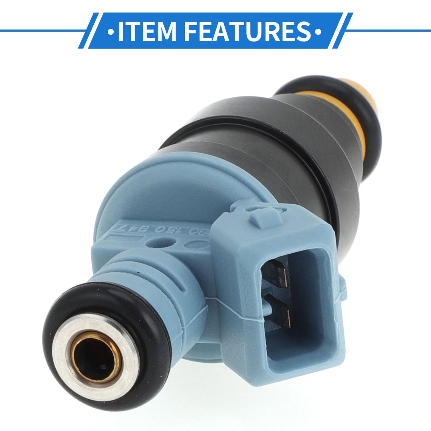Fuel Injector 1 x No.0280150947 for Ford F-250 7.5 (1991-1995) Black