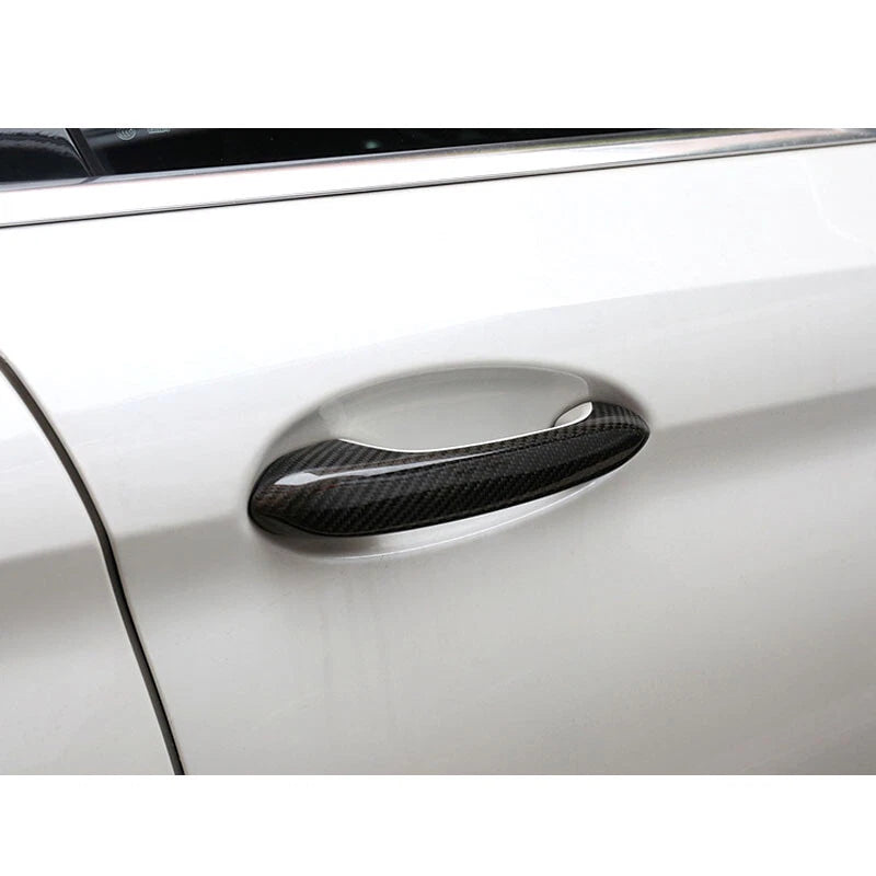 Real Carbon Fiber Exterior Door Handle Cover Trim Fit For BMW X3 X4 X5 2018-2021