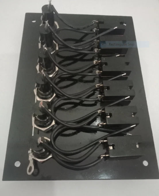 6 Gang Fused Marine Switch Panel, Splash Proof, 12/24 Volt Compatibility