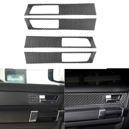 Carbon Fiber Inner Door Armrest Panel Trim For Land Rover Discovery 4 2010-2016