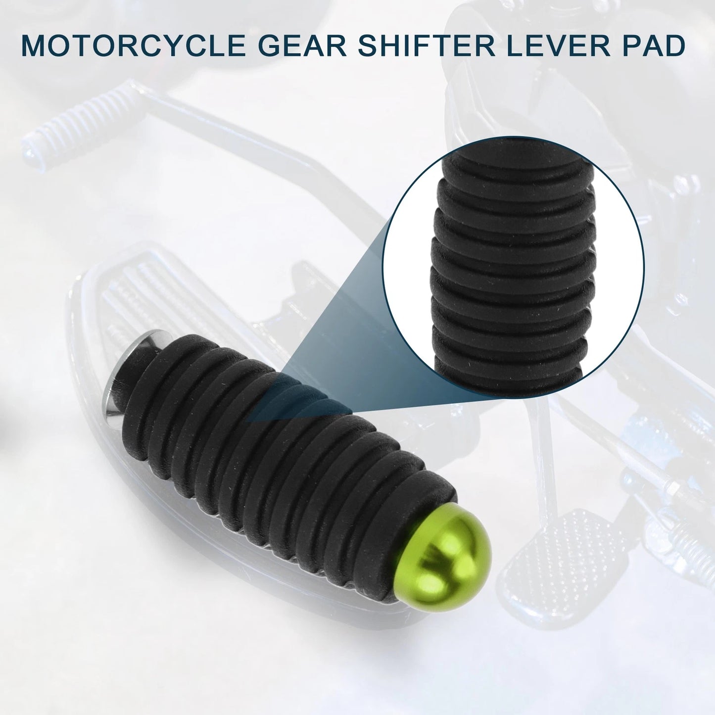 Motorcycle Gear Shifter Lever Shift Pedal Pad Rubber Universal Green 1 Pcs