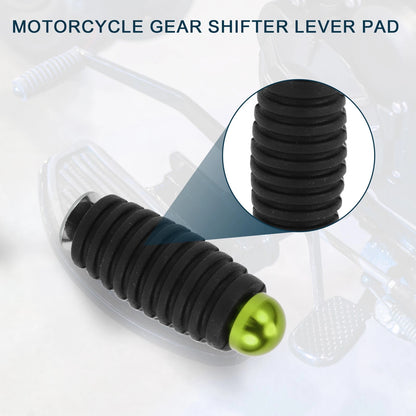 Motorcycle Gear Shifter Lever Shift Pedal Pad Rubber Universal Green 1 Pcs