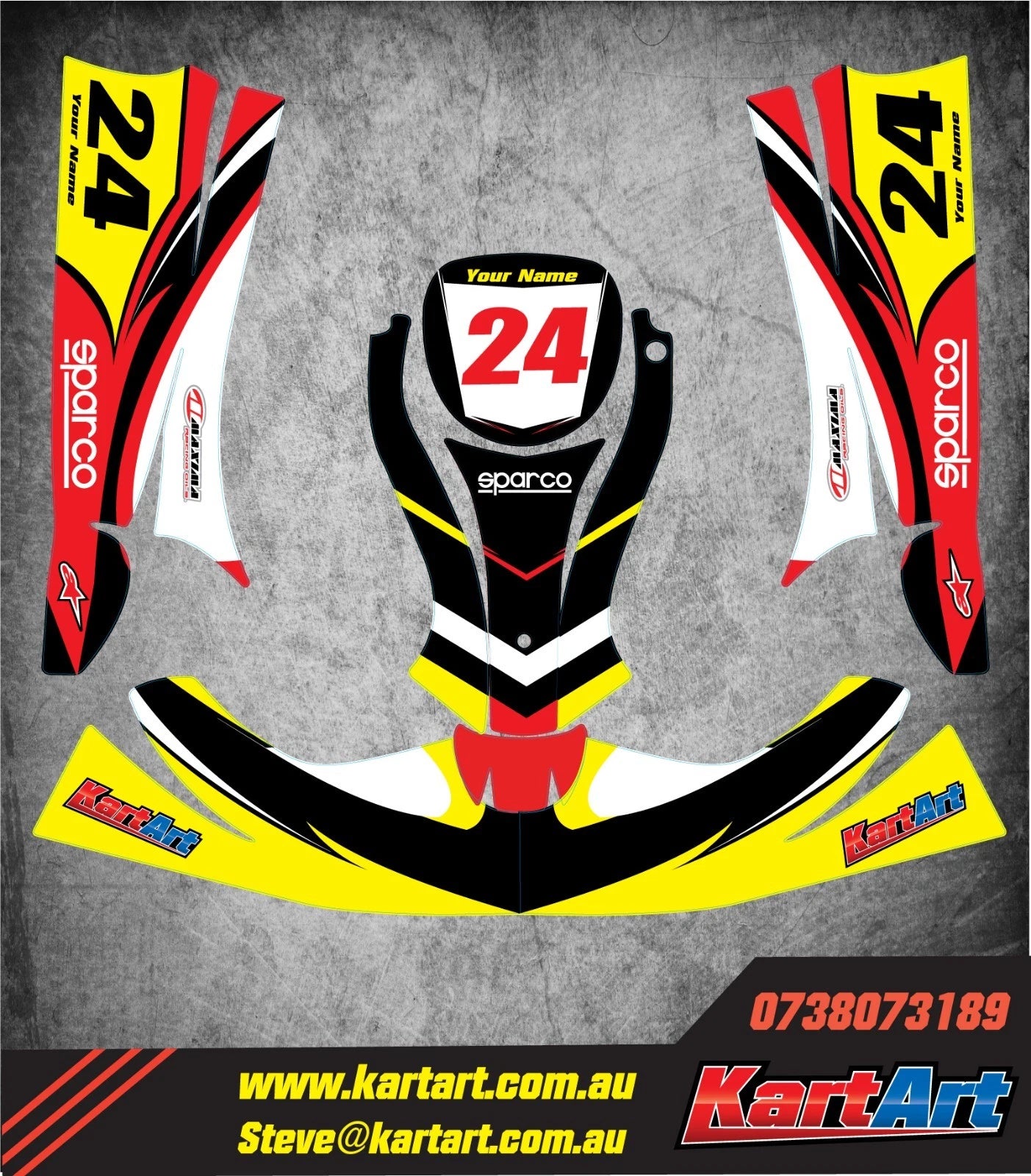 NERO STYLE Graphics Decals for Freeline Kart