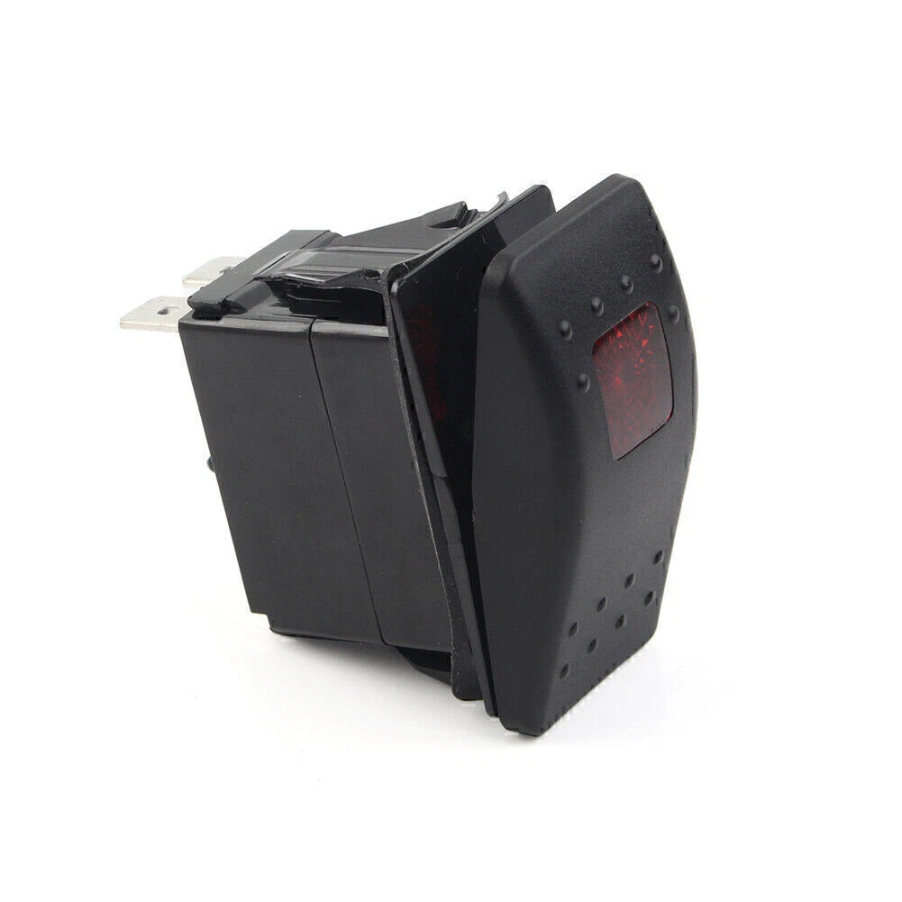 Rocker Start Stop Switch for Onan Cummins RV Generator with Red Lens (No Year)