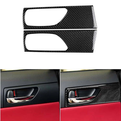 Carbon Fiber Rear Door Handle Suround Cover Trim Fit For Lexus IS 2014-2018