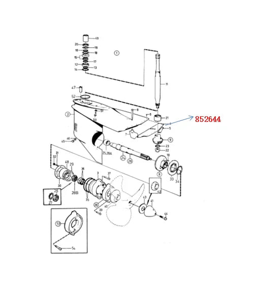 Non Return Valve / Exhaust Flap for Volvo Penta 290/DP/SP