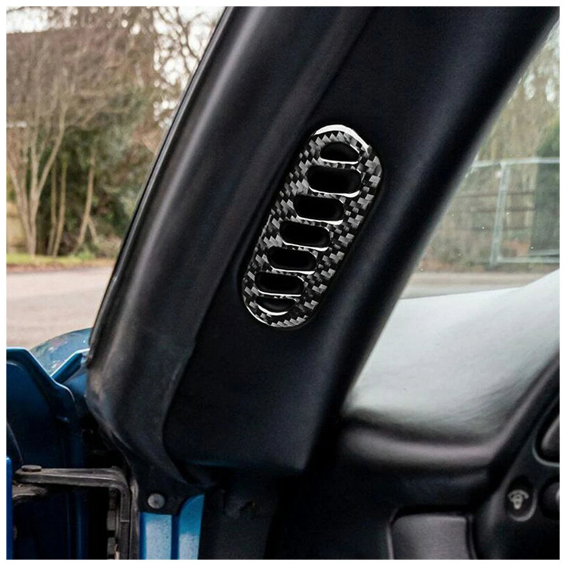 Carbon Fiber Door Pillar Air Vent Cover Trim for Chevy Corvette (98-04)