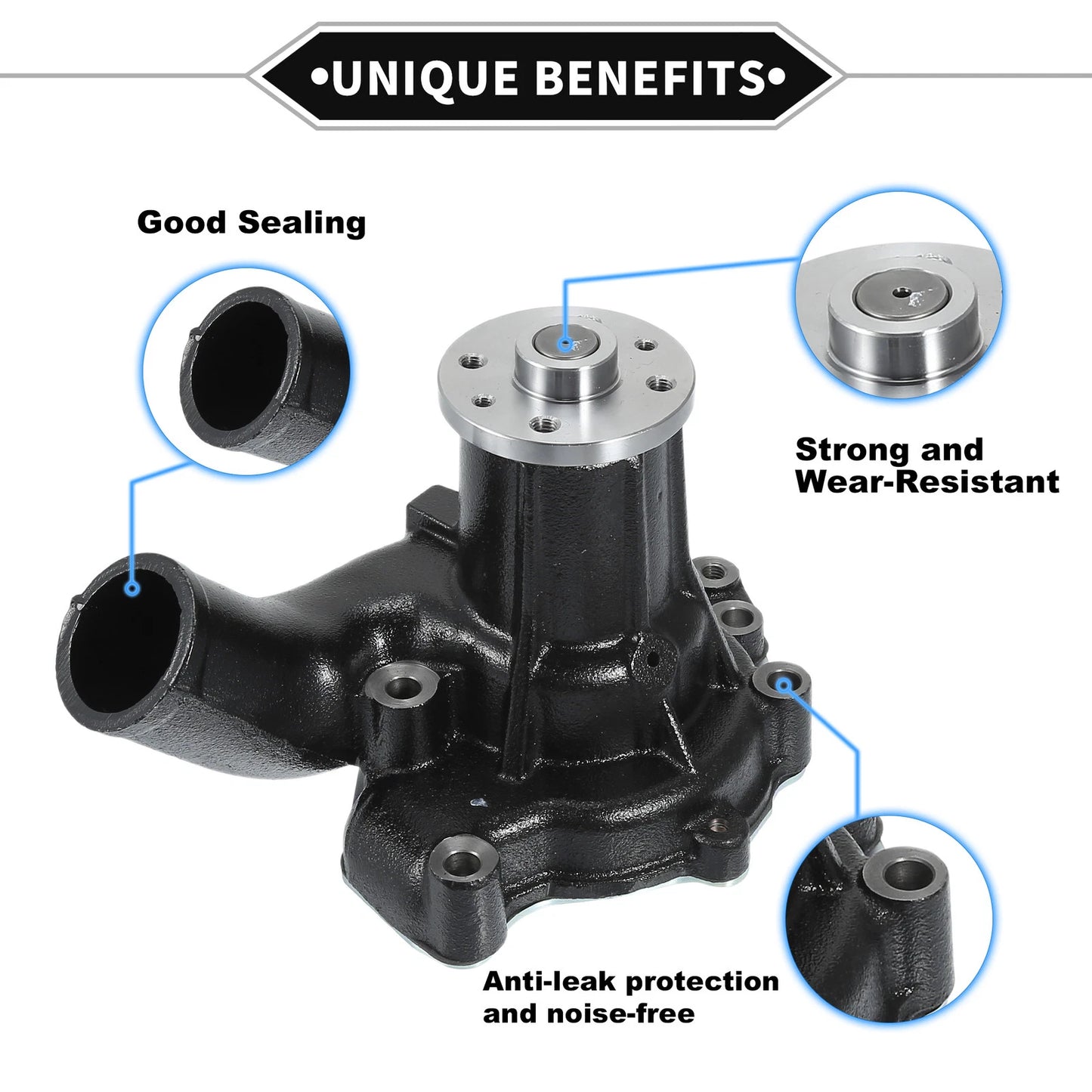 Water Pump with Gasket for Isuzu 6BD1