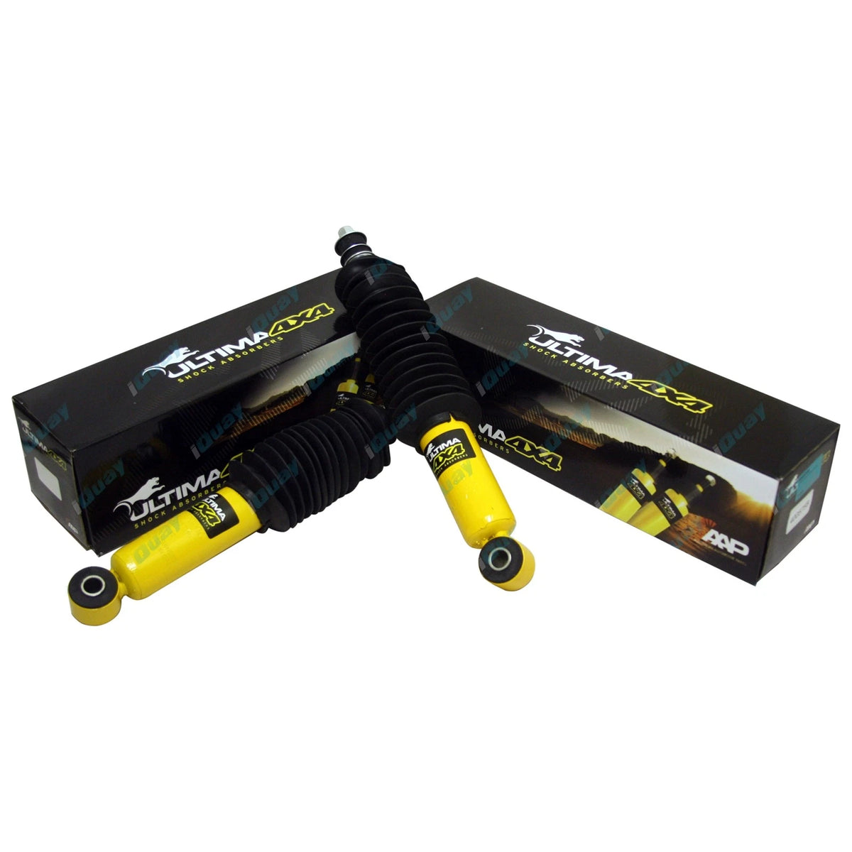 Front & Rear Gas Shock Absorbers & Steering Damper Set for Hilux 4WD (1997-2005)