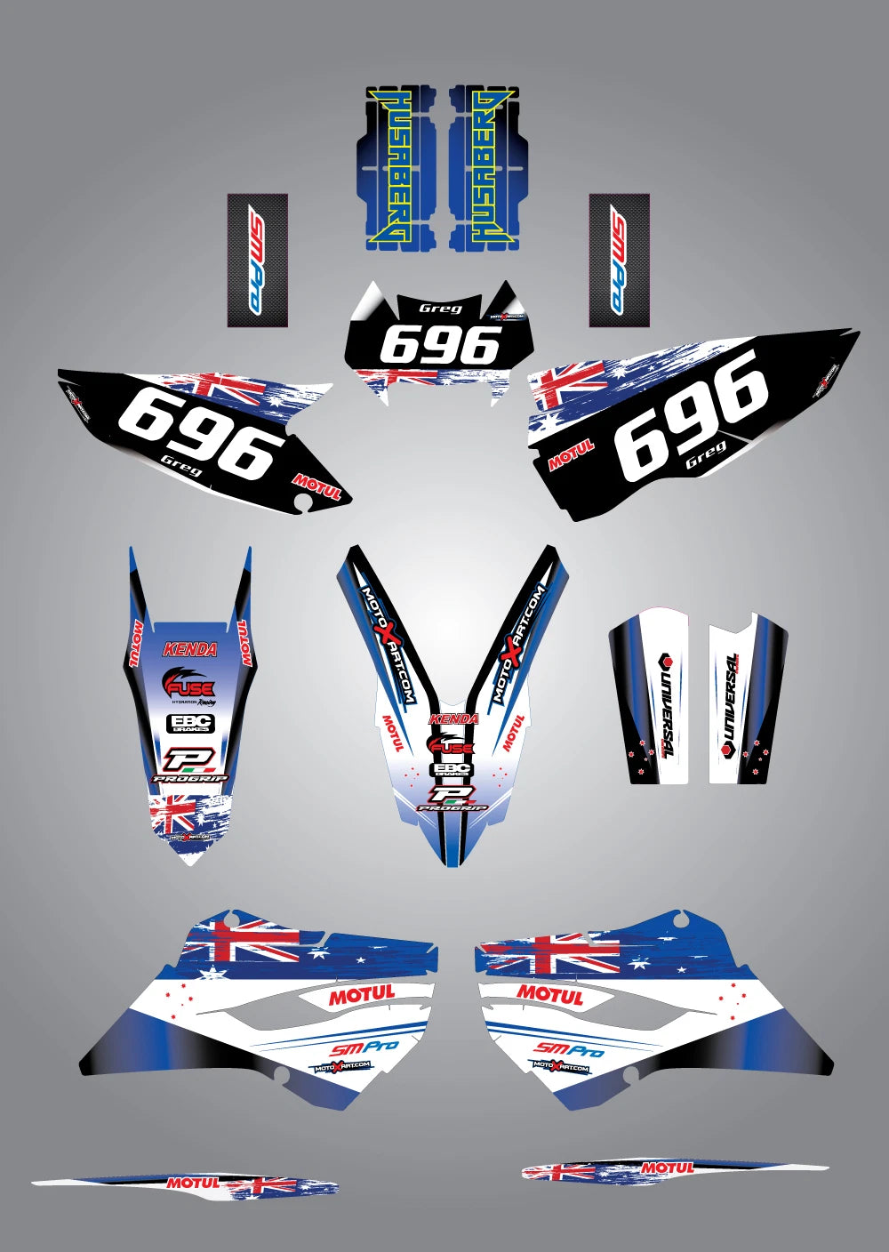 Custom Graphic Kit - AUSSIE PRIDE for Husaberg FE TE (2013)