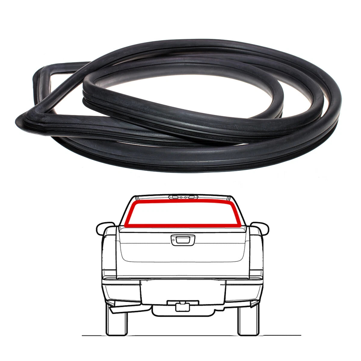 Rear Window Weatherstrip for Mitsubishi Triton Colt L200  1986-1996