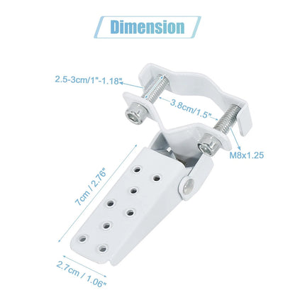 1 Pair 8mm Stainless Steel Rearset Fold Footrest Footpeg for Motorcycle White