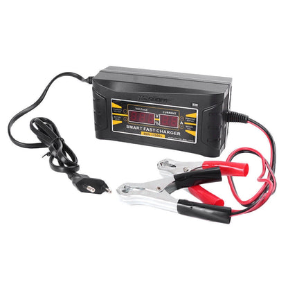 12V 10A Smart Fast Lead-acid Battery Charger with LCD for Car & Motorcycle