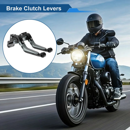 Levers / 2 x Adjustable Short/Long / Brake/Clutch Levers for Kawasaki ER-5