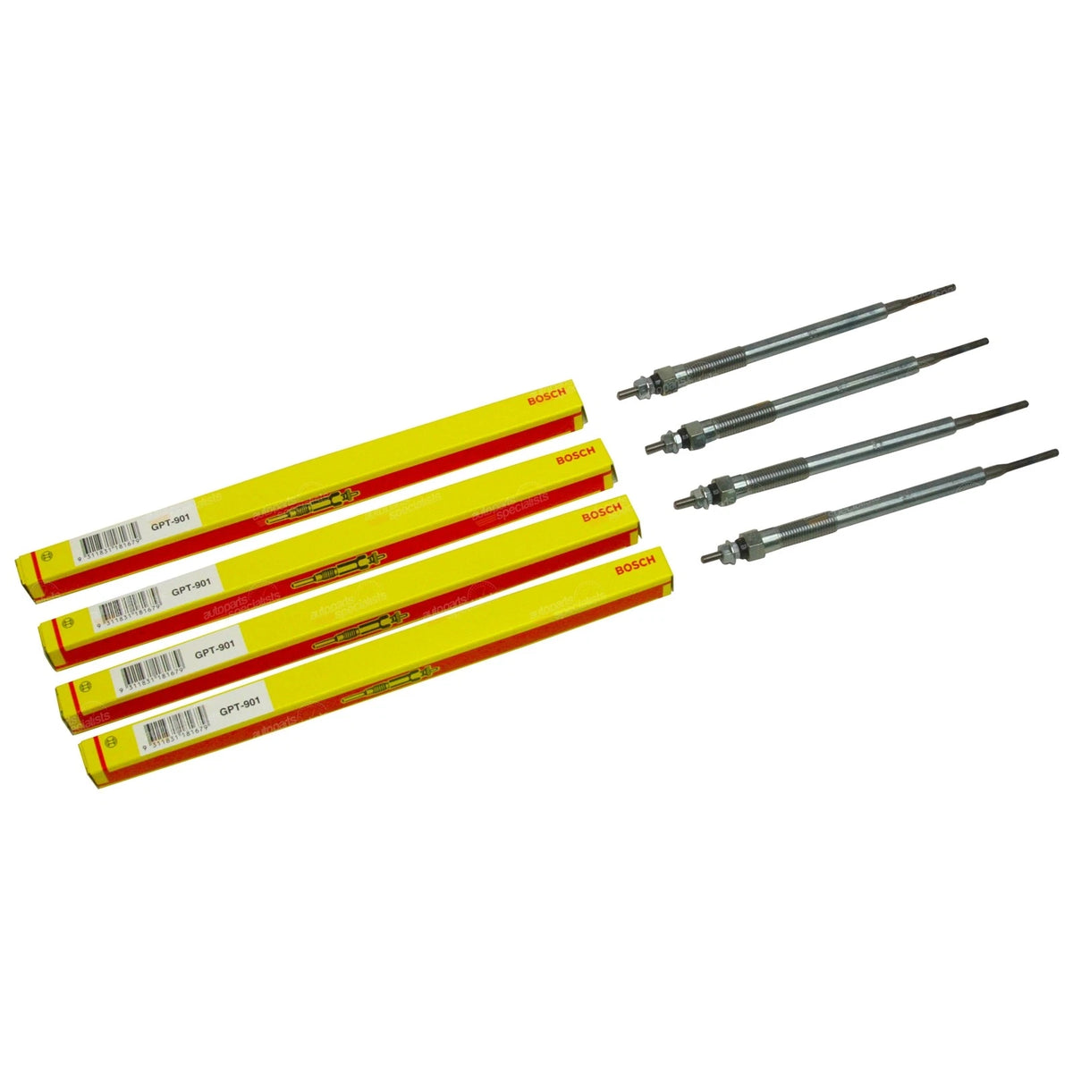 4 x Glow Plugs for Hilux KUN26 1KD-FTV 3.0L 4cyl (2005–2015)
