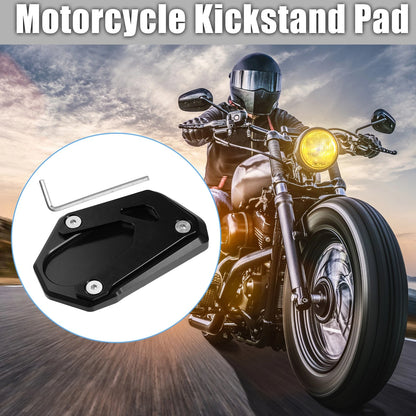 Motorcycle Kickstand Side Stand Plate Pad Black for Suzuki GSX-S (15-21)