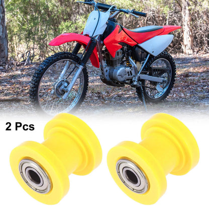 2 x 8mm Chain Tensioner Roller Slider Pulley Wheel Idler for Motorcycle
