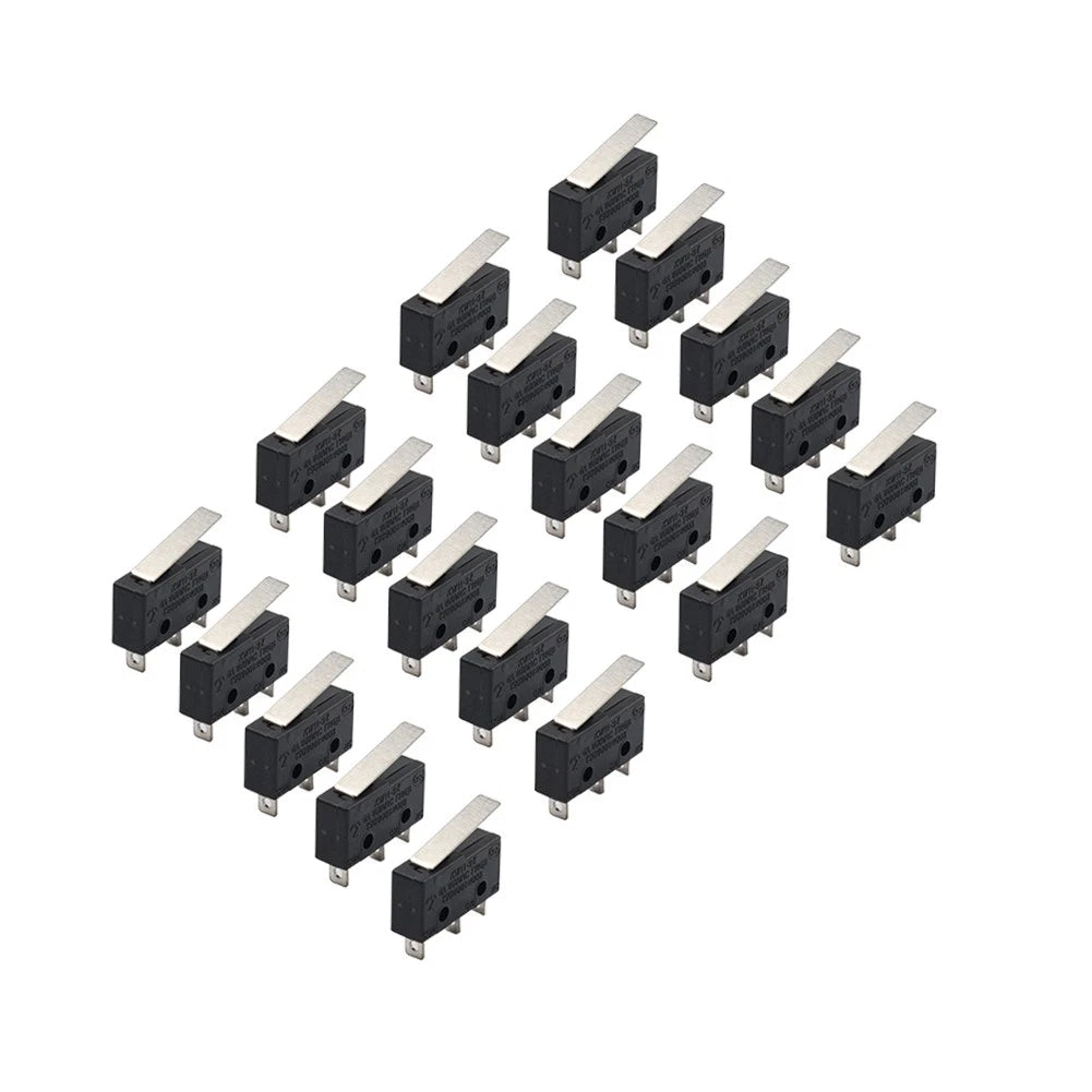 20 x Mini Micro Switches for AC 300V 1NO 1NC Short Straight Hinge