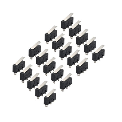20 x Mini Micro Switches for AC 300V 1NO 1NC Short Straight Hinge