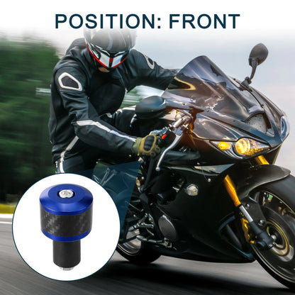 Handlebar End Plug 18-20mm 2 x Aluminum Alloy Universal Blue for Motorcycle