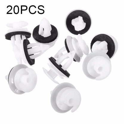 Car Clips / 20Pcs / White Panel Retainer Trim With Washers