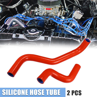 2 x Red Silicone Radiator Coolant Hose Tubes for Toyota Starlet (1989-1995)