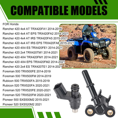 Fuel Injector & Joint Cap for Honda Rancher TRX 420 FA2/FE1/FM1/FM2 2014-21