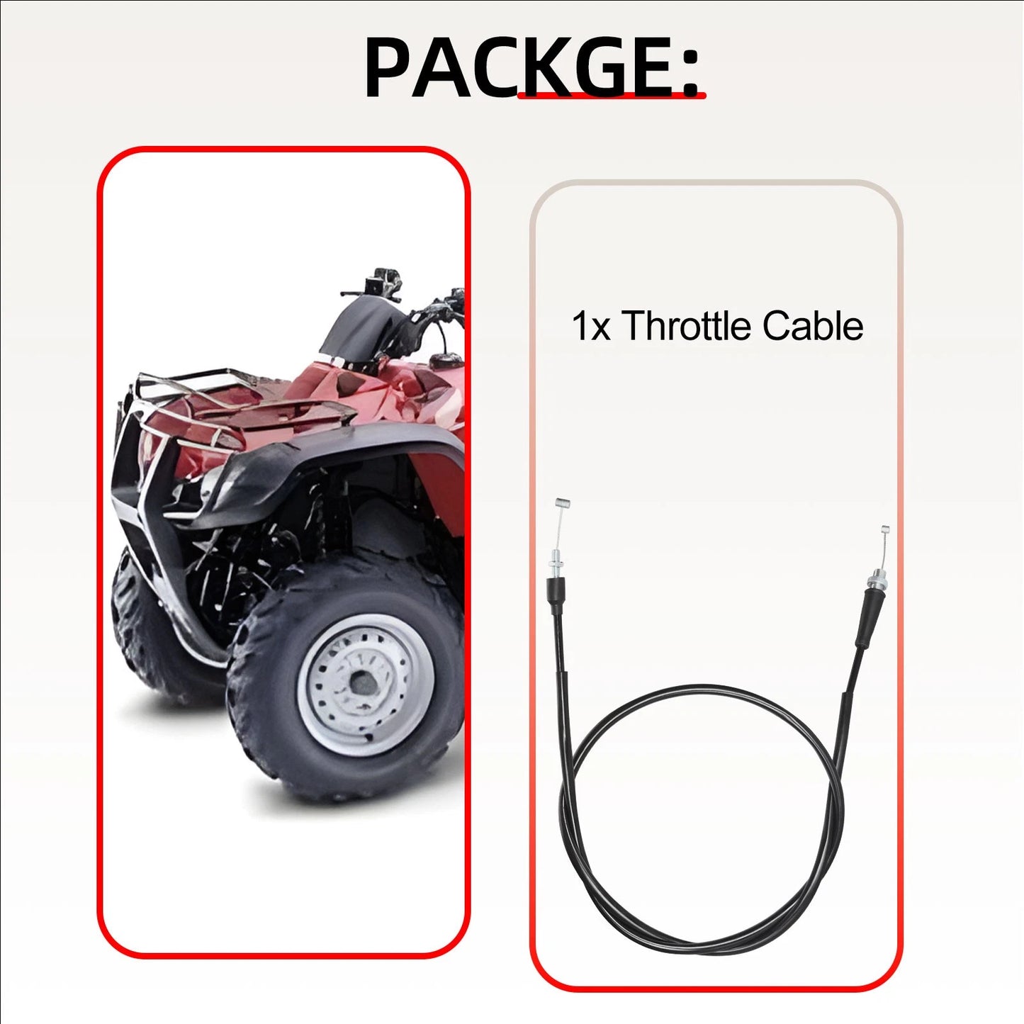 Throttle Cable for Honda Foreman 450 TRX450 1998-2004