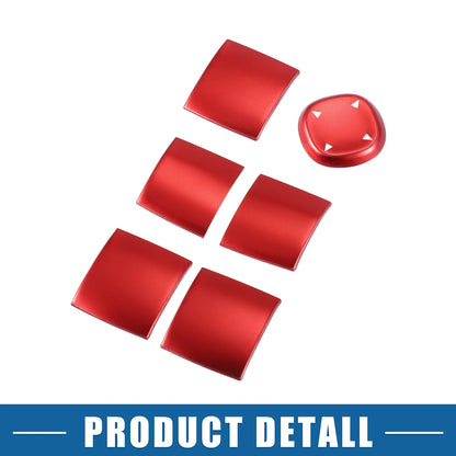 14 Pcs Window Switch Button Cover Trim for Toyota RAV4 (2019-2022) Aluminum Red