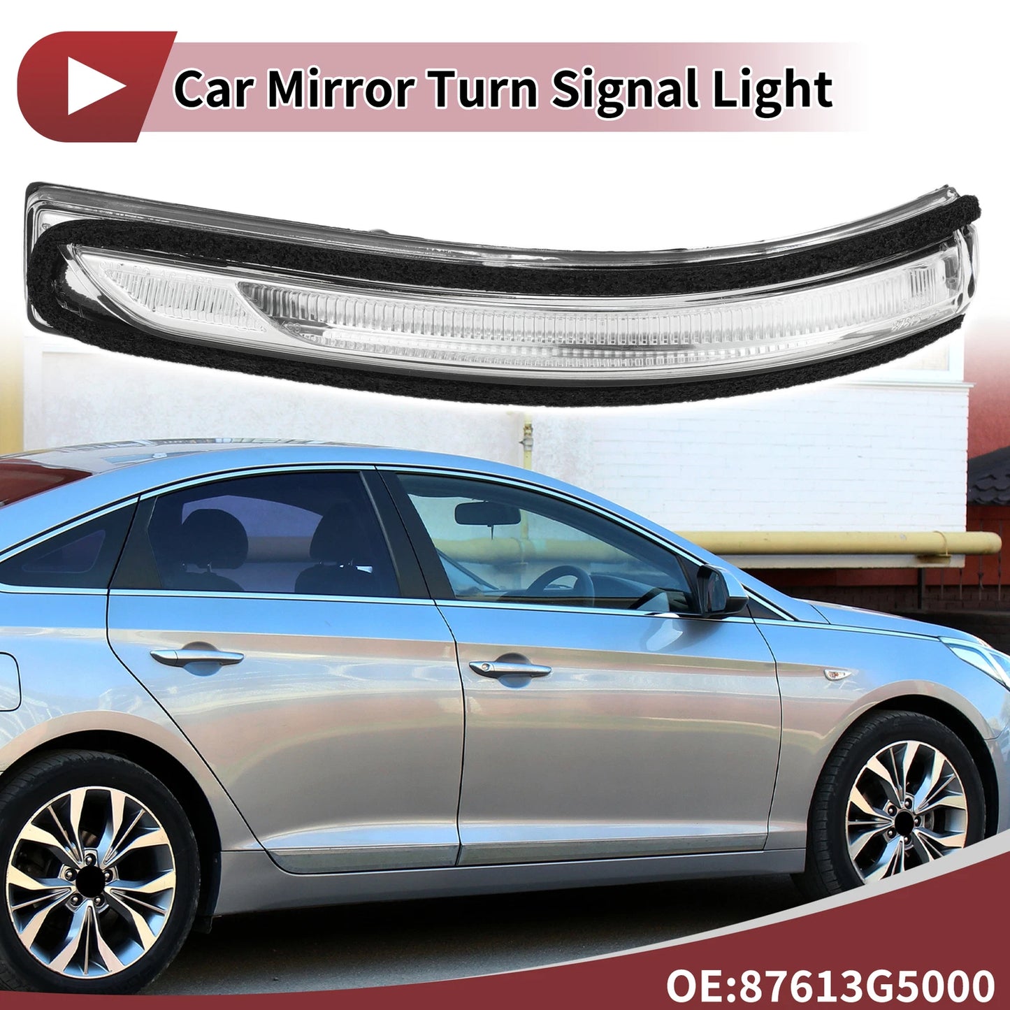 Left Mirror Turn Signal Light for KIA NIRO (2017-2020) Black Clear