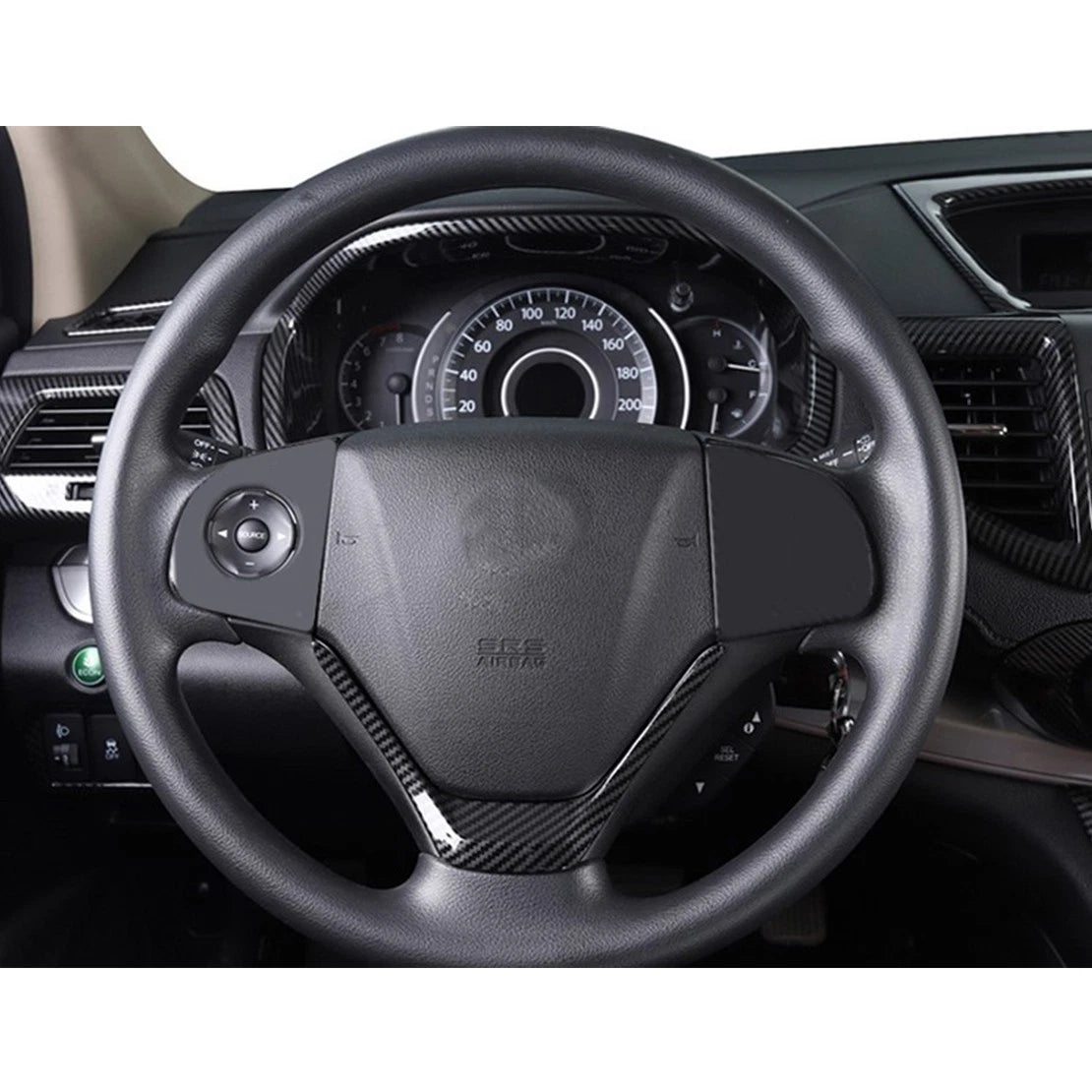 Carbon Fiber Steering Wheel Trim for Honda CR-V 2012-2016 (2012-2016)