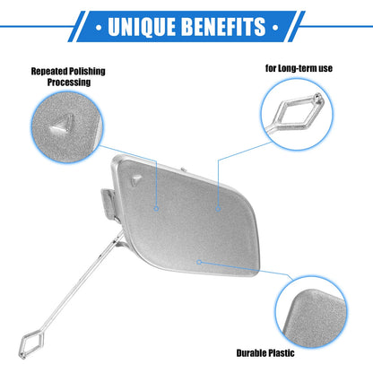 Front Bumper Tow Hook Cover for Mercedes-Benz R350 (2011-2012) Silver Tone