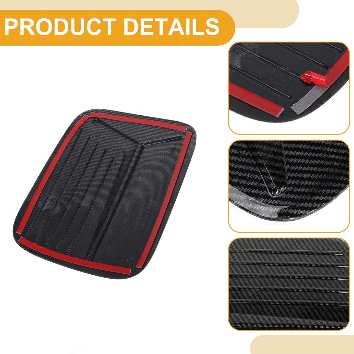 Fuel Tank Door Cap for Mitsubishi Pajero (2020-2025) Carbon Fiber Black
