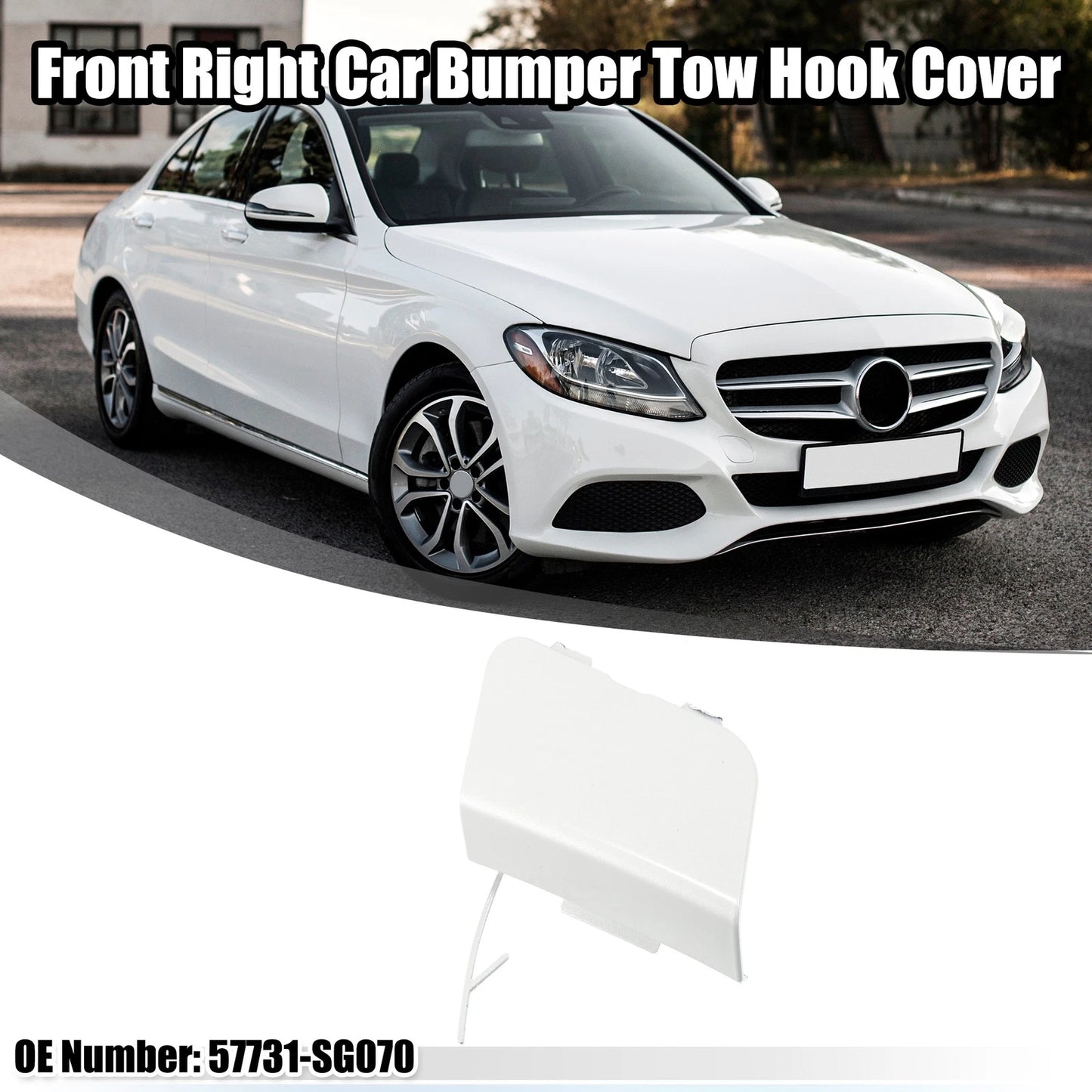 Front Right Tow Hook Cover for Subaru Forester (2014-2018) White