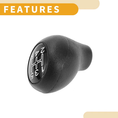 5 Speed Manual Gear Shift Knob for Peugeot 205 (1983-1998) Black Silver