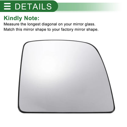 Right Side White Convex Mirror Glass for Ford Transit (2014-2018)