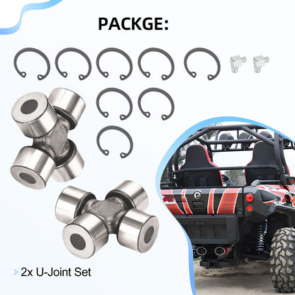 2 Pack U-Joint Kit for Can-Am Outlander 1000 4X4 2012-2015 Rear Drive Shaft