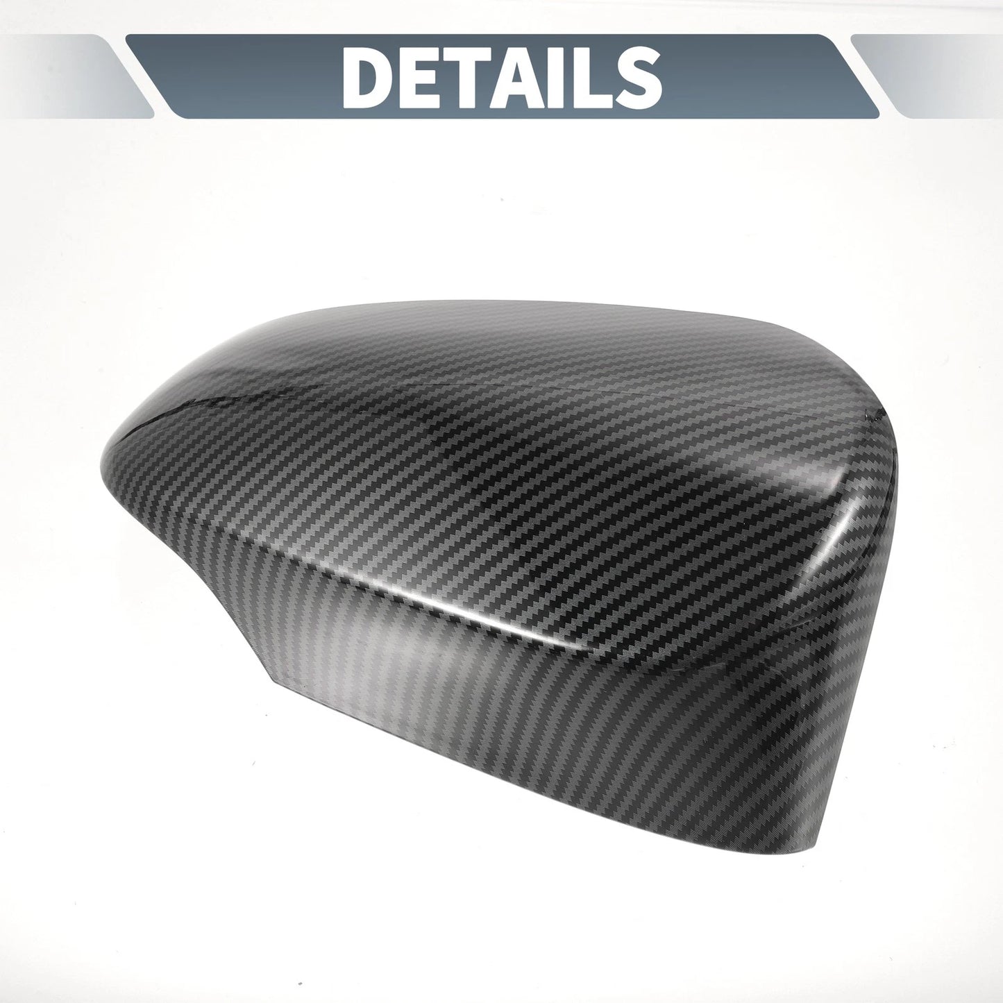Set Rearview Mirror Cover Overlay Black Carbon Fiber for Toyota Corolla (2014–2018)