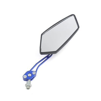2 x 10mm 360 Degree Rotatable Motorcycle Mirror Blue Black