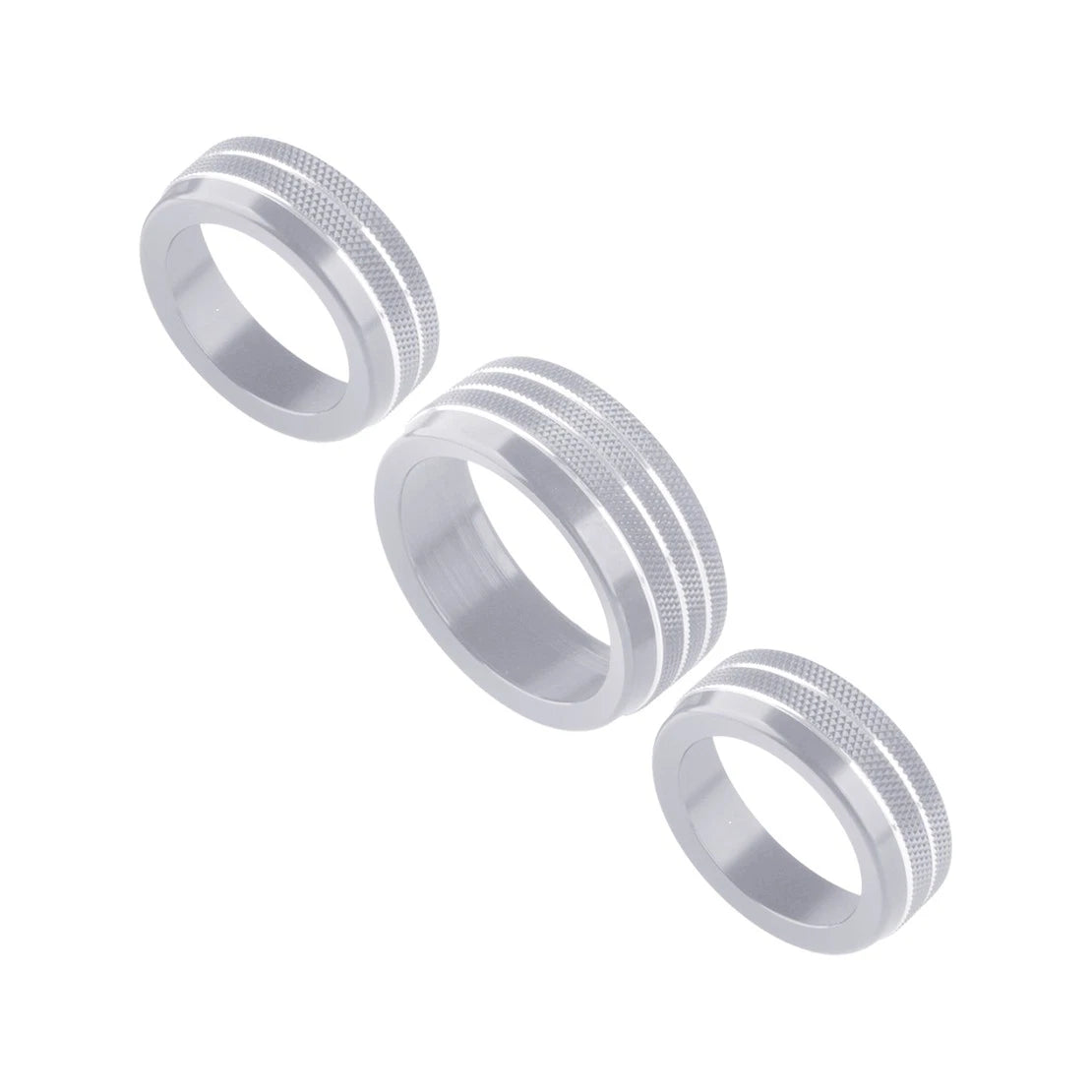 3 x AC Radio Switch Trim Ring Knob Covers for Dodge Durango (2014-2020)