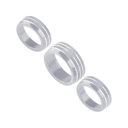 3 x AC Radio Switch Trim Ring Knob Covers for Dodge Durango (2014-2020)