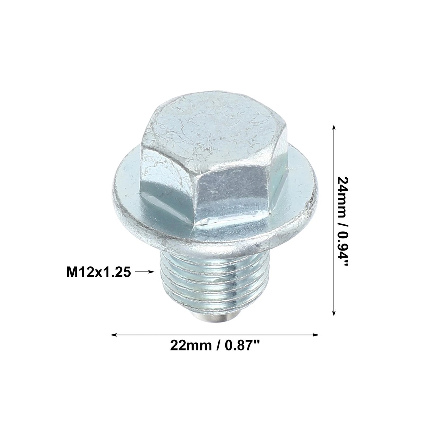 M12 x 1.25 Engine Oil Drain Plug Screws with Seal Rings for Lexus