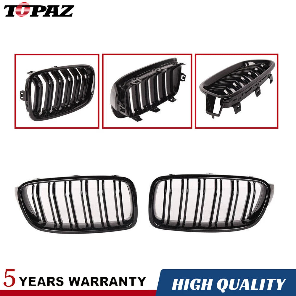 Front Bumper Kidney Grille Gloss Black for BMW F30 F31 F35 3 Series (2012-2019)