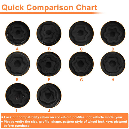 Wheel Lock Lug Nut Key Tool for Toyota Lexus