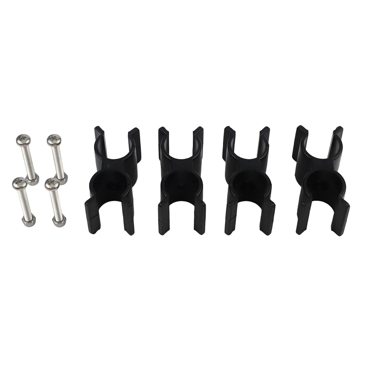 Boat Top Pole Double Tube Clip Holder for 78" 7/8"-1" Diameter, 4pcs