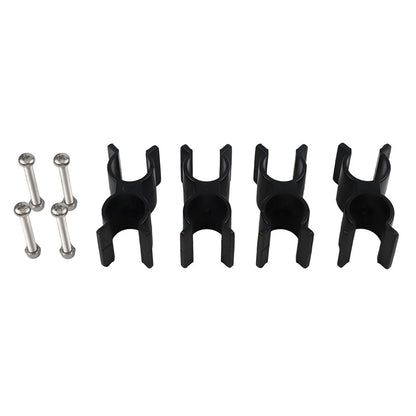 Boat Top Pole Double Tube Clip Holder for 78" 7/8"-1" Diameter, 4pcs