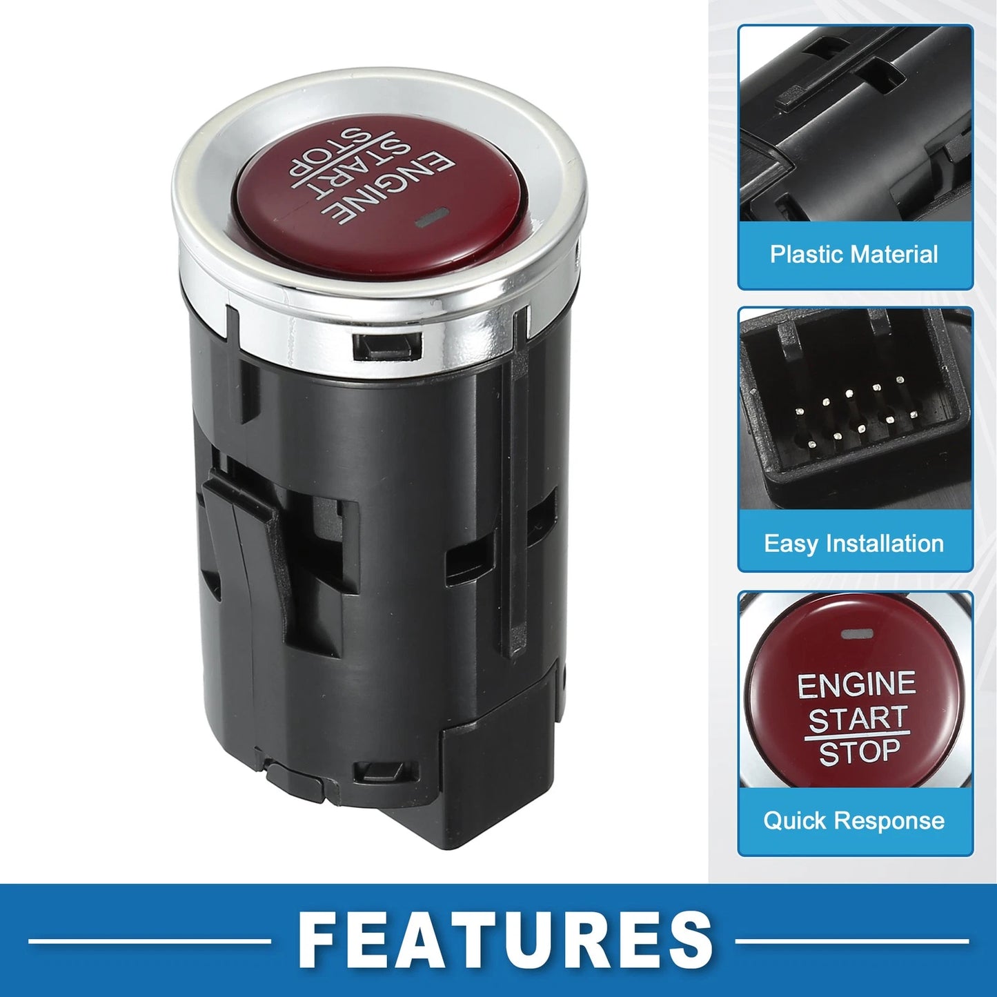 Engine Start Stop Switch Button for Honda HR-V (2016-2018) Black