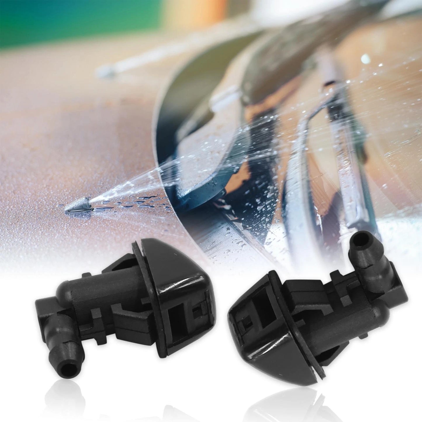 2 x Front Windshield Wiper Nozzles for Ford F150 F250 F350 (2004-2023)